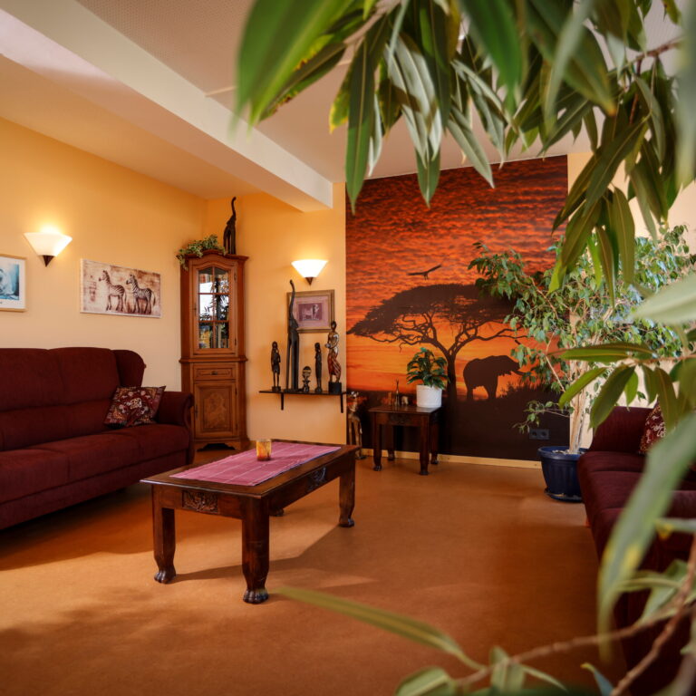 Sitzecke Afrika Wohnbereich im Seniorenzentrum-Göttingen